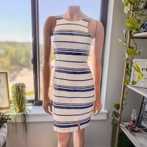 Banana Republic Heritage Collection-White/Black Striped Sheath Dress, Size: 0